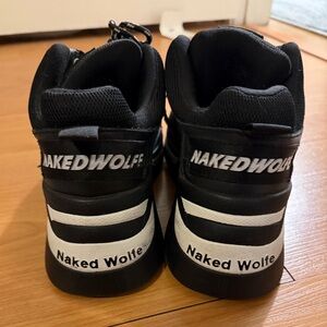 Naked Wolfe Black Sneakers with Blue Insole